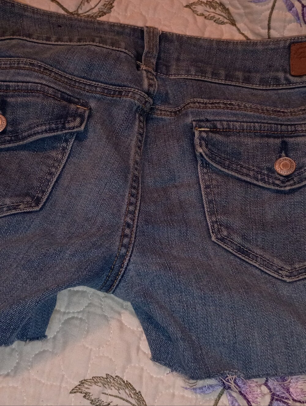 Vintage Y2K American Eagle Short Shorts Cut Off Denim 4 27